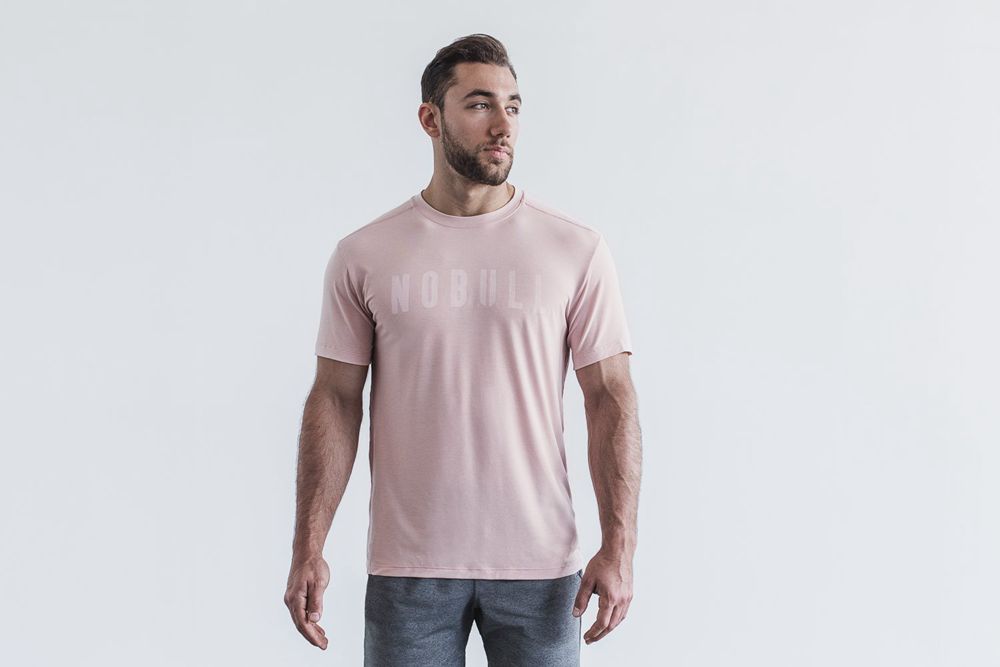 T-Shirts NOBULL Homme Rose - NOBULL,France (3645-GNCXJ)